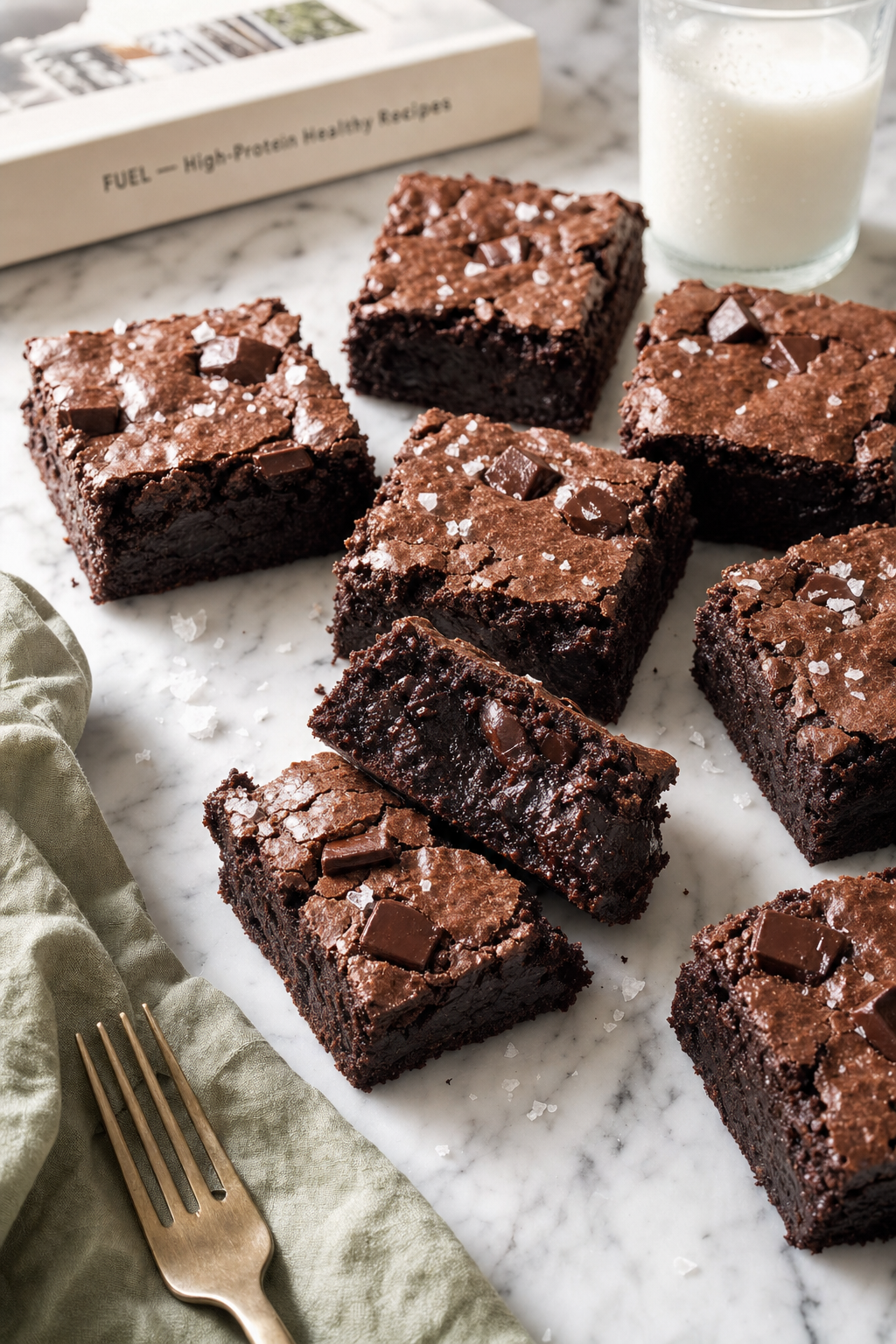 Fudgy high-protein cottage cheese brownies